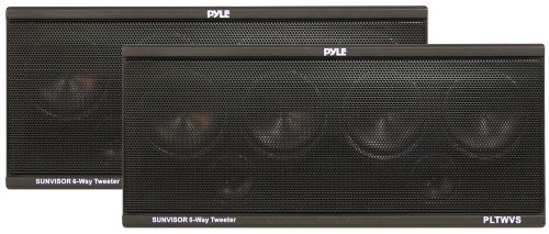 PYLE PLTWVS 6-Way Sunvisor Mount 200 Watt Tweeter System (Pair)