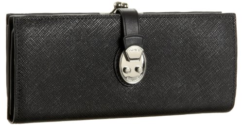 Tumi Villa Continental Wallet with Framed Coin Purse,Black,one size