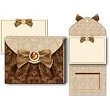 Brown Tan and Bow Punch Studio Purse Pocket 75-Page mini notepad