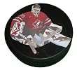 Martin Brodeur Autographed Team Canada Photo Hockey Puck, New Jersey Devils, Proof Photo