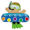Swim Boy MetallicBalloons 2 pk.