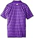 adidas Golf Men's Puremotion 2 Color Stripe Jersey Polo, Vivid Purple/White, Small