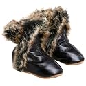 Robeez Infant/Toddler Fashion Bootie,Black,6-12 Months (US Infant 2.5-4 M)
