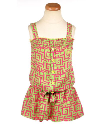 Coogi "Playa del Coogi" Dress (Sizes 4 - 6X) - greenery, 6x