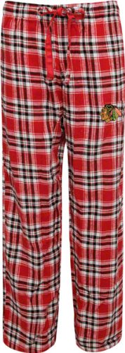 NHL Women's Chicago Blackhawks Harmony Flannel Pants (Red/Black, X-Large)