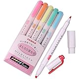 Zebra Mildliner Soft Color Double-Sided Highlighter Pens Deep, Warm & Cool (Pink Pack)