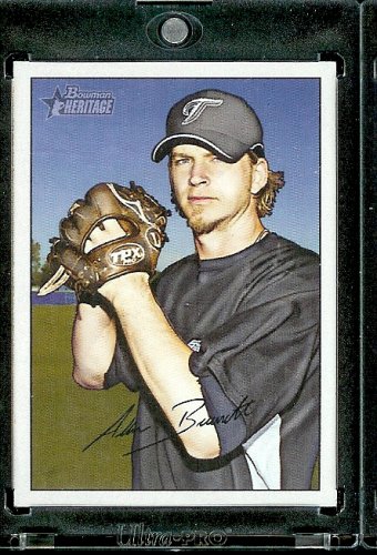 2007 Bowman Heritage # 156 A.J. Burnett - Toronto Blue Jays - Baseball Card in a Protective Display Case