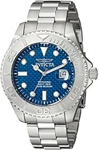 Invicta Pro Diver Men's Quartz Watch with Blue Dial  Analogue display on Silver Stainless Steel Bracelet 15176
