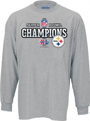 Buy Pittsburgh Steelers Super Bowl XL Champions Official Locker Room Long Sleeve T-Shirt