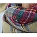 Neal Link(tm)women's Large Bohemian Soft Tartan Wrap Scarf Shawl Wrap Sheer