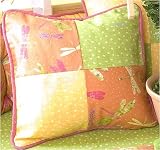 Stop Buggin Me Dragonfly Patch Pillow by Glenna Jean