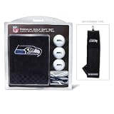Seattle Seahawks Golf Towel with Golf Balls Gift Set