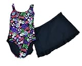 Radio Fiji Girls Plus Size Girls 2pc Swimsuit Set (18.5, Black)