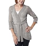 Mossimo® Black: Women's Open Stitch Cardigan Sweater - Grey S