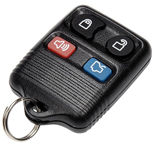 APDTY 24800 Keyless Entry Remote Key Fob Transmitter Complete Assembly 4-Button For Numerous 1995-2013 Ford Models (Self-Programmable) (Replaces Ford 2S4Z-15K601-AB, 2S4Z15K601AA, 3W7Z-15K601-AA, 8S4Z15K601A, F87Z15K601BA, F8DZ-15K601-BA)