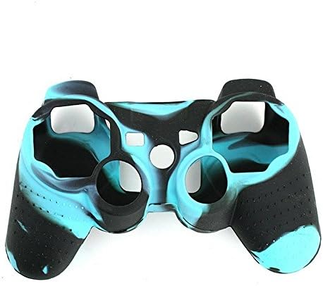 CHENSHI Camouflage Color(Blue/Black) Silicone Case Skin Protector Cover for Playstation 3 Dualshock Wireless Game Controllers