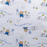 Luvable Friends Fitted Knit Crib Sheet, Friendship Blue Print