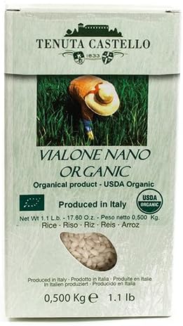 Organic Vialone Nano Rice by Tenuta Castello - 1.1 lb Box (1.1 ounce)