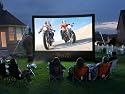 CineBox Outdoor Movie Screen 16' x 9' Theater System - Screen - LCD Projector - DVD Player - Audio Mixer - Outdoor Speakers
