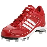 adidas Men's Diamond King TPU Mid Baseball Cleat,Red/White/Silver,8 M