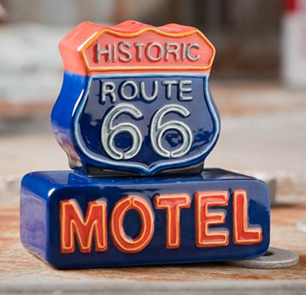 Route 66 Motel Sign & Pepper