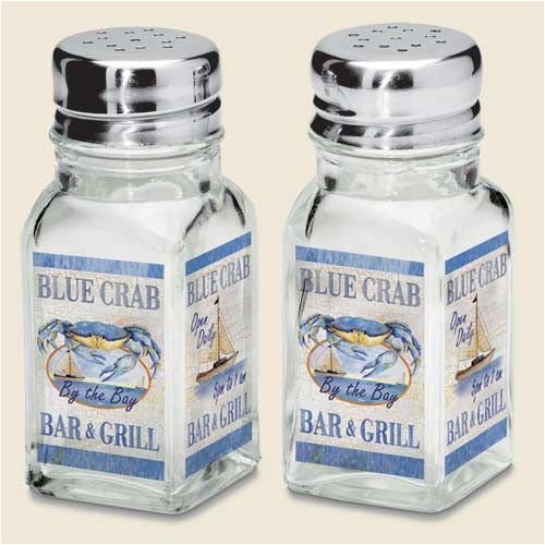 Buy Artworks Home Accents ~ Blue Crab Bar and Grill Salt and Pepper Shakers