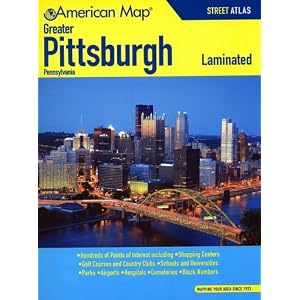 American Map Greater Pittsburgh Pennsylvania