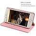 Belemay Slim Cowhide Leather Flip Wallet Case with Card Holder for iPhone 6S / 6 - Pink