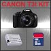 Canon EOS Rebel T3i 18MP Digital Camera with EF-S 18-55mm IS II Lens + 8GB Memory Card + Spare Extended Life Li-Ion Battery Accessory Kit