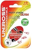 Uniross 2 x D Converters with 2 x AA 2100mAh Hybrio rechargeable batteries Electronics