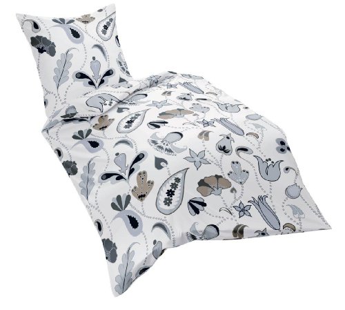 Fleuresse Milano 112812 Fb. 7 Mako-Satin-Bettw&auml;sche / 155 x 220 cm, silber