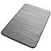VDOMUS Non-slip Bath Mats Set Memory Foam Bathroom Mat Soft Coral Velvet Fabric,set of 2 piece, Gray, 20