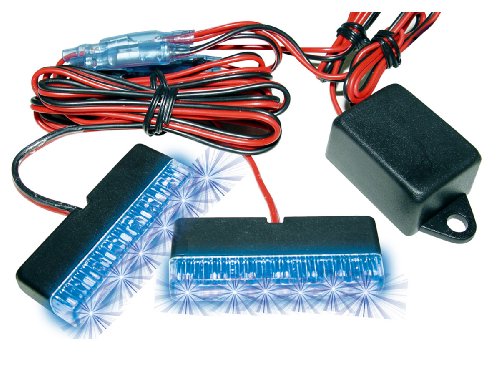 EUFAB 17693 LED Strobe Light, blau, 7 LED mit Demo Funktion