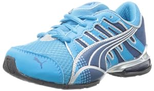 PUMA Voltaic 3 Jr Running Shoe (Little Kid/Big Kid),Ocean/Poseidon/Silver,6 M US Big Kid