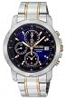 Two Tone Chronograph Blue Dial