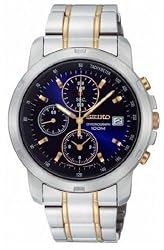 Two Tone Chronograph Blue Dial