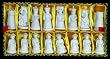 Handmade Black & White Chinese Qing Dynasty Bone Chess Set