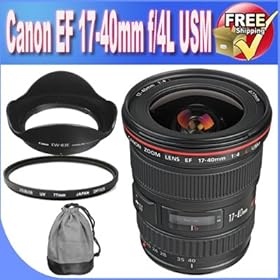 Canon EF 17-40mm f/4L USM Ultra Wide Angle Zoom Lens for Canon SLR Cameras + 77mm UV Filter!!!