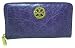 Tory Burch Carson Zip Continental Leather Wallet Purple