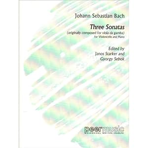 Bach, J.S. - 3 Viola Da Gamba Sonatas BWV 1027 1029 for Cello and Piano - by Starker-Sebok - Peer
