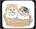 maltese24  - Decorated Mouse Pad with himalayan basket kittens maltese