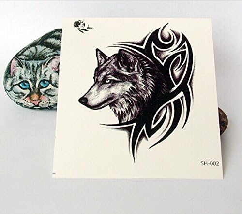 GC Oringin Design Cool Wolf Back Waist Arm Waterproof Temporary Tattoo Sticker For Men SH-002