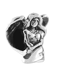 Authentic Biagi Guardian Angel Sterling Silver Charm Bead Fits Most Brands of Bead Bracelets Christian Heaven