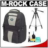 M-ROCK Arches 528 Digital SLR Camera Sling Backpack (Sage/Black) + Tripod + Accessory Kit for Canon Rebel XSi, XS, T1i, XTi, 40D, 50D, Nikon D40, D60, D5000, D90, D300, D700, Olympus Evolt E-30, E-450, E-520, E-620, and Sony Alpha A200, A300, A350, A700 Digital SLR Cameras