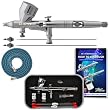 Master Airbrush&reg; Brand G444-SET High Precision Detail Control Dual-Action Gravity Feed Airbrush Professional Set with a Free 6 Foot Air Hose. Now Included Is a (FREE) How to Airbrush Training Book to Get You Started, Published Exclusively By TCP Global.