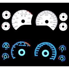 90-96 Chevy Corvette WHITE GLOW GAUGES