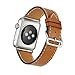 FOTOWELT for Apple Watch Band, Genuine Leather Single Tour Luxury Watch Band Strap Replacement for Apple Watch iWahtch Models 42mm--Brown