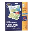 Avery Two-Side Printable Clean Edge Business Cards for Inkjet Printers, Matte, White, Pack of 200 (08871)
