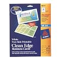 Avery Two-Side Printable Clean Edge Business Cards for Inkjet Printers, Matte, White, Pack of 200 (08871)