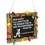NCAA College Resin Chalkboard Sign Christmas Ornament - Pick Team